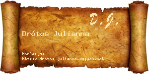 Drótos Julianna névjegykártya