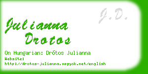 julianna drotos business card